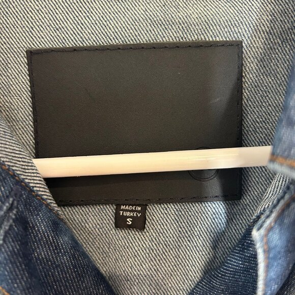 AG Jeans Coated Kea Shirt Jacket Women's Size Small Calik Marvel Air Blue NWOT! - Picture 3 of 6